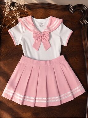 Sailor Body Suit & Skirt Littleforbig Set + mystery Sanrio character keychain